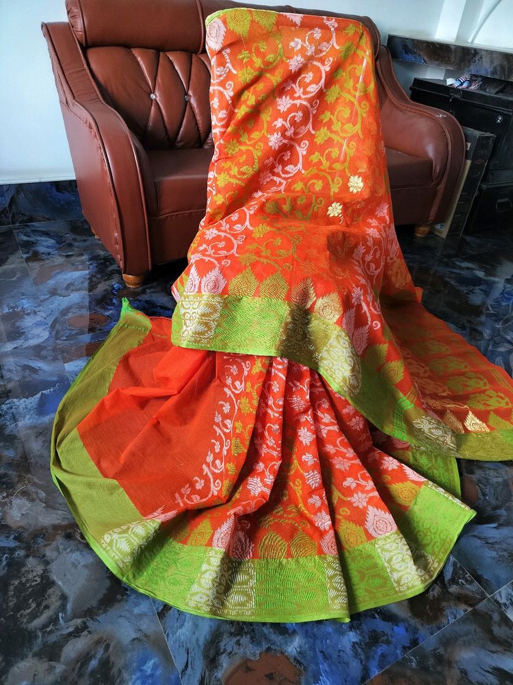 Beautiful Soft Cotton Jamdani Saree