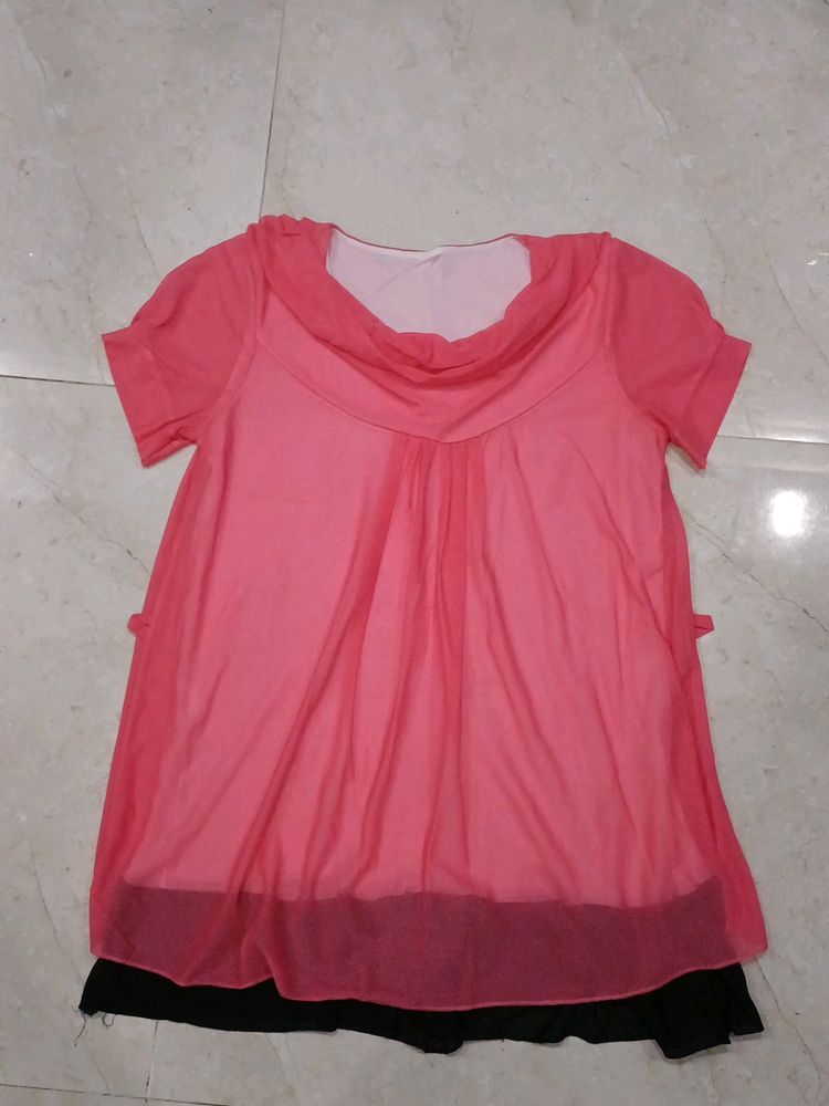 PINK SHORT DRESS (Stretchable)