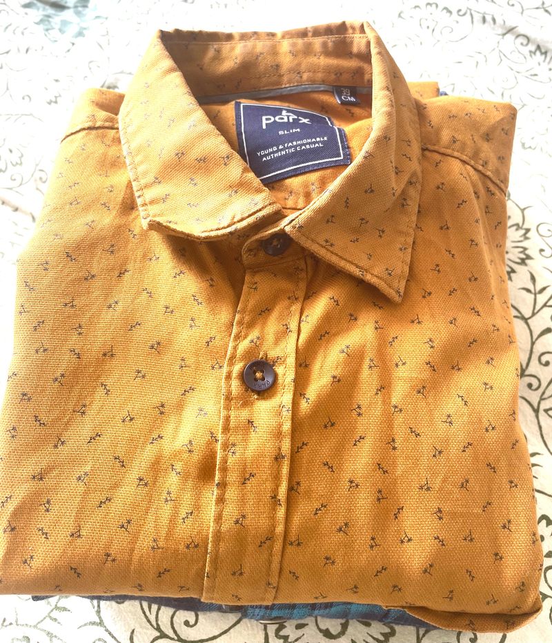 Mustard Color Full Shirt For Men