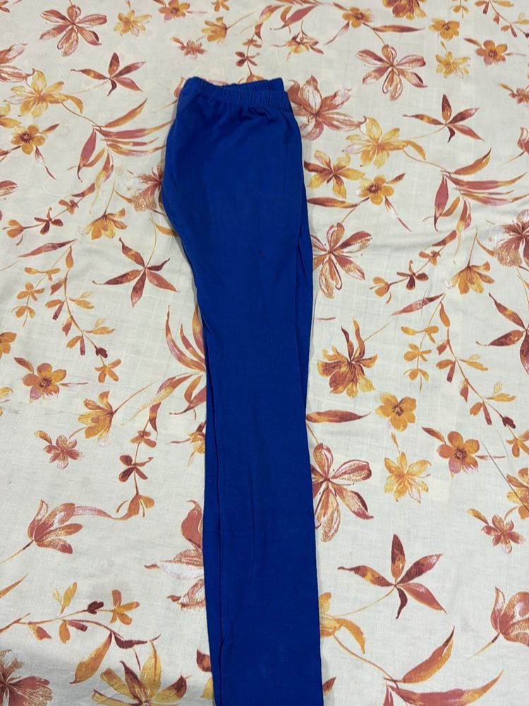 Blue Ankle Length Legging