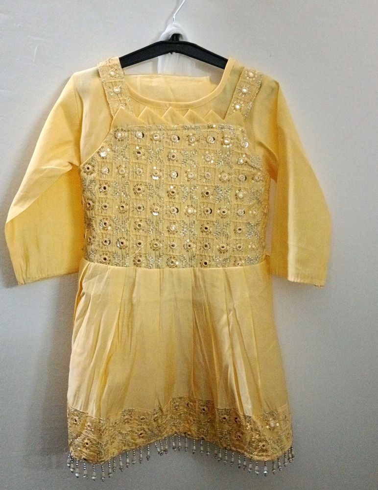 Party wear Kids Kurti With Salwar And Duppata