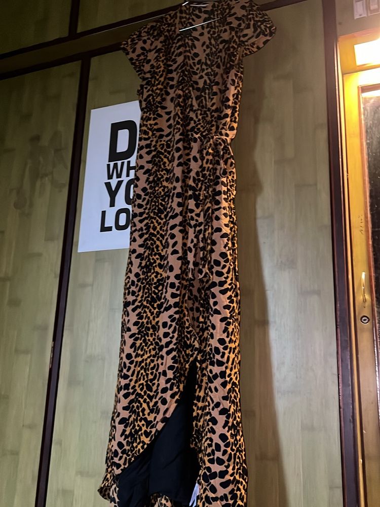 Leopard Print Wrap Dress