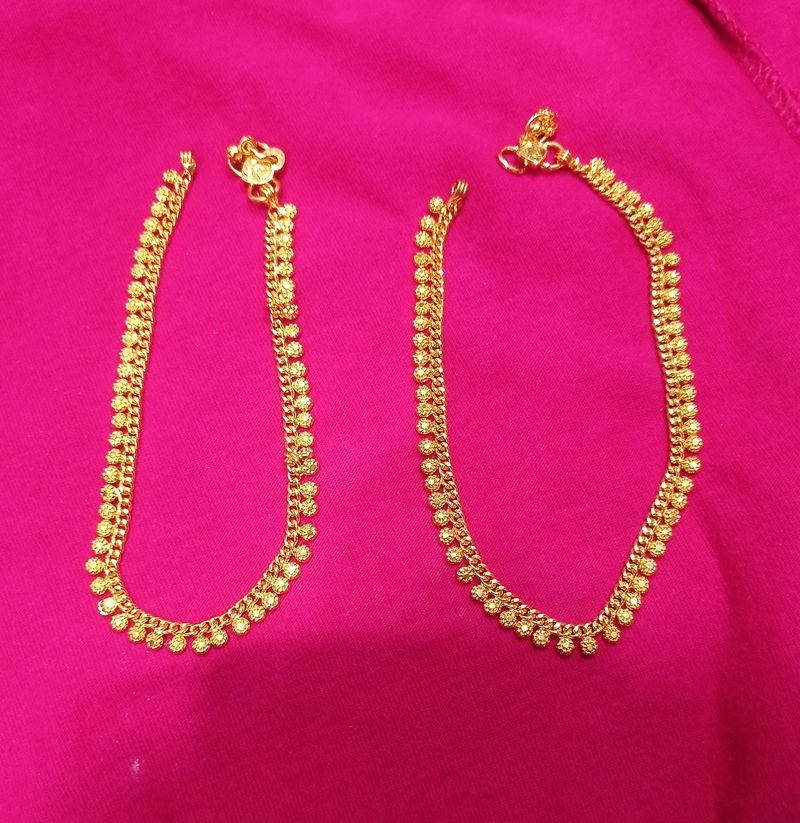 Beautiful Gold Coloured Anklets