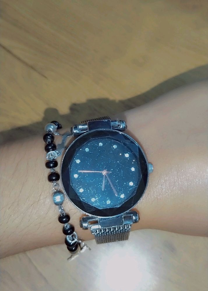 Black Sparkle Watch Magnetic Strap