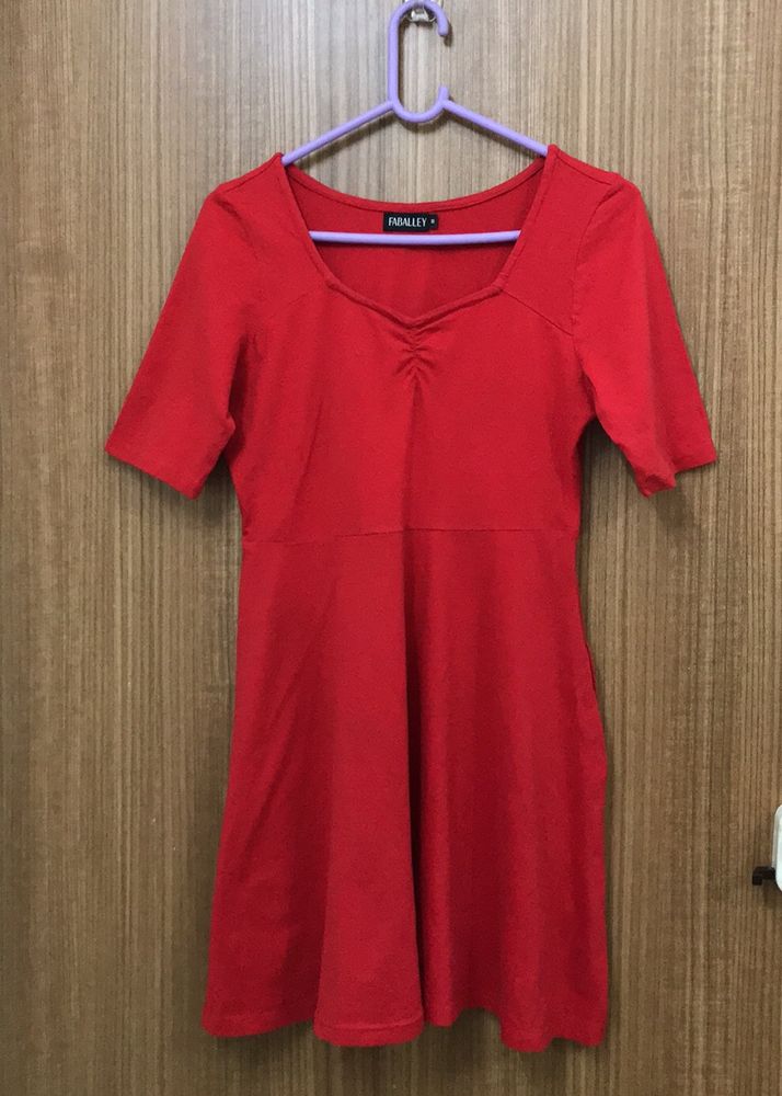 Red Pretty Dress From FabAlley