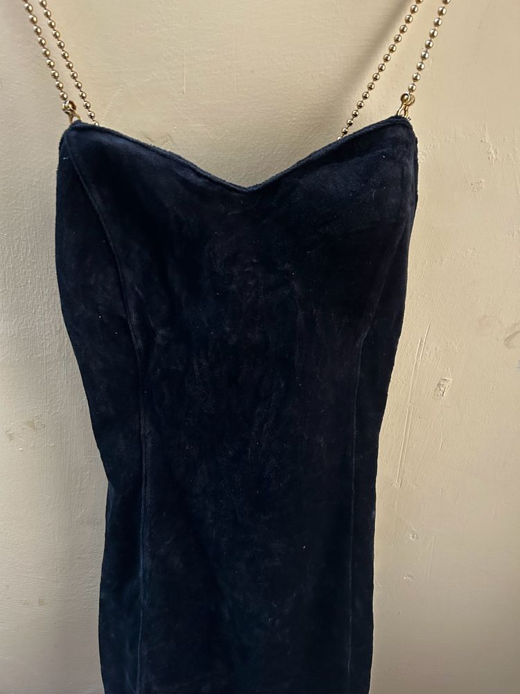 Padded Black velvet Body Fit Dress… Make Offer!!!