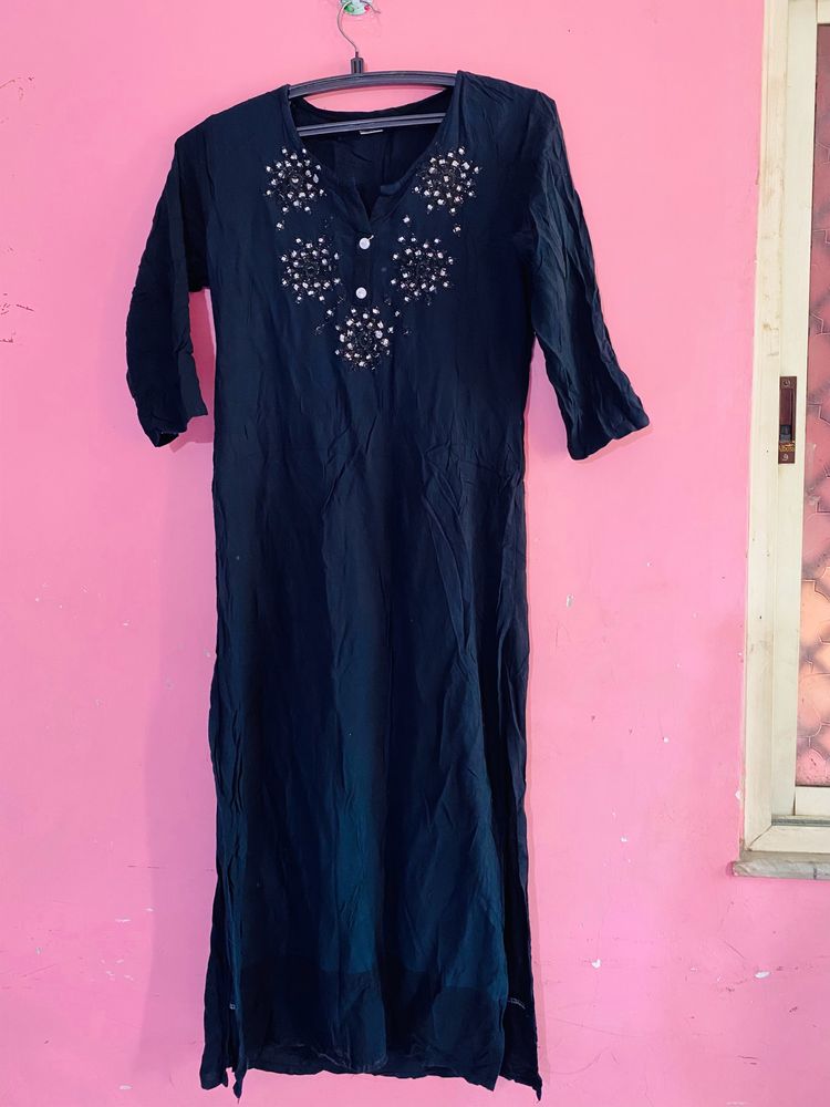 Kurti Black Colour