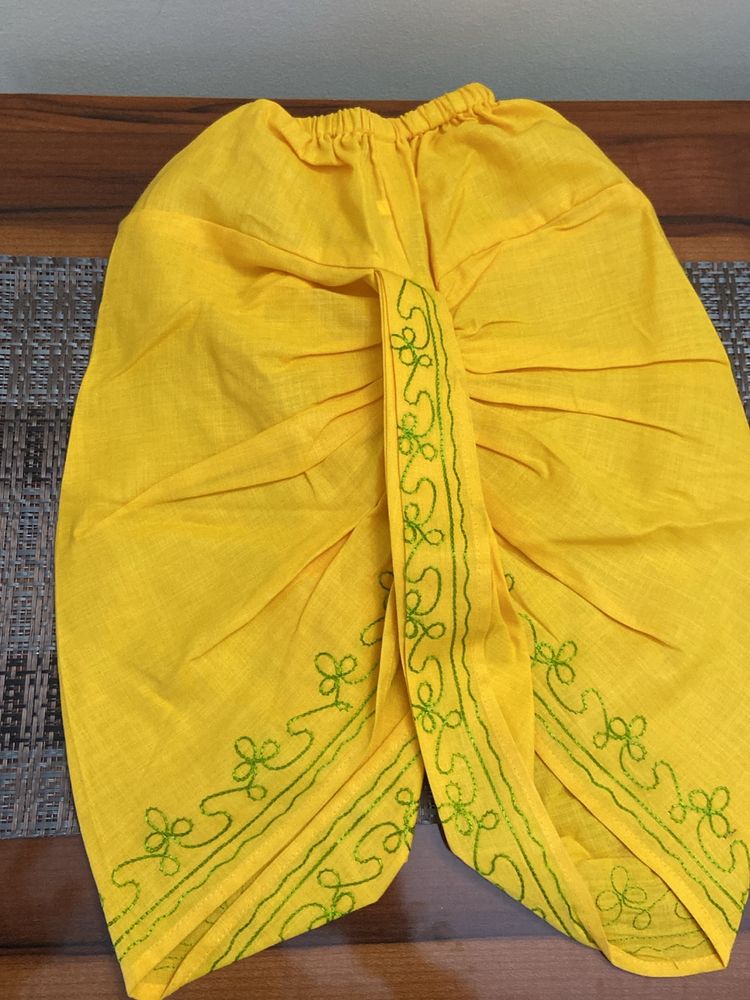 Dhoti With Embroidery For Kids