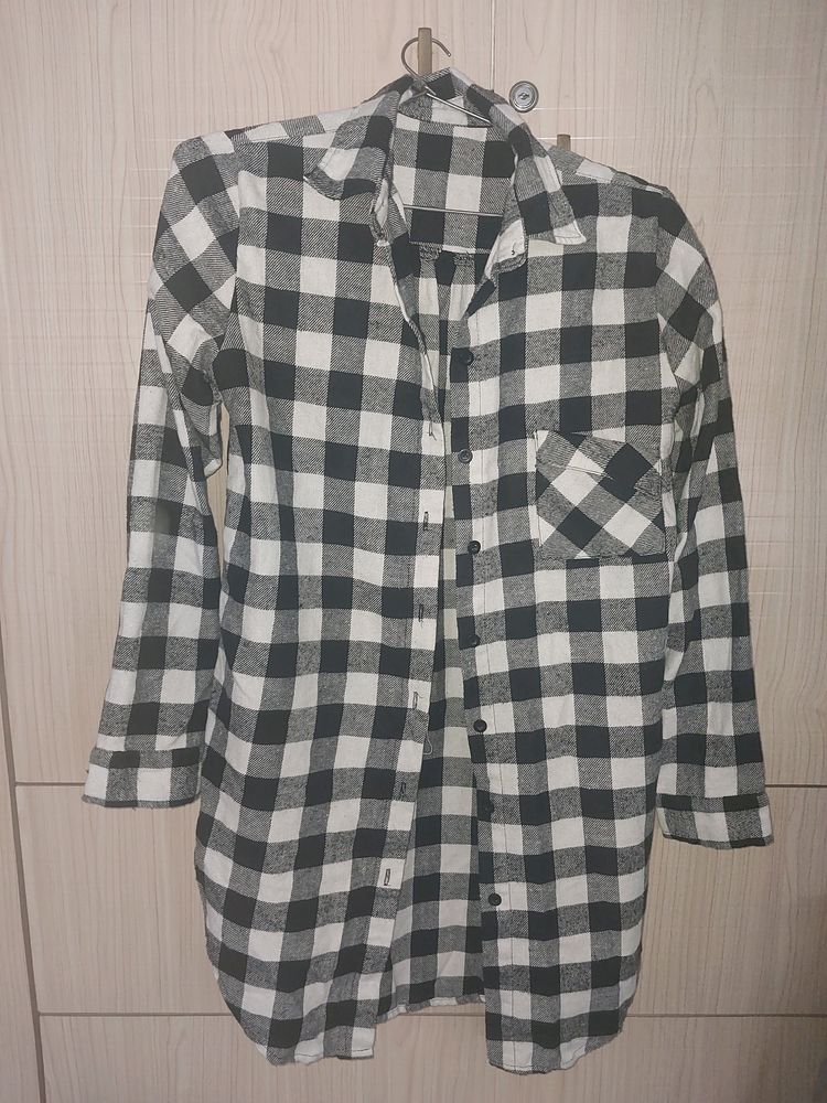 Black & White Flannel Shirt