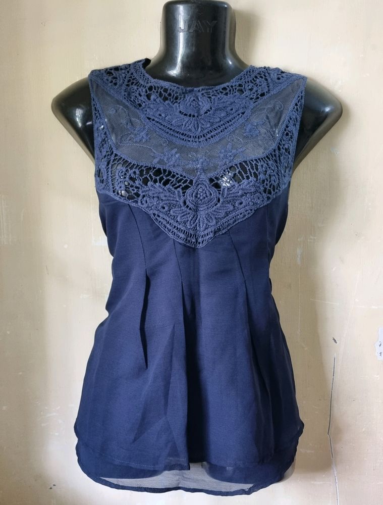 Lace Round Neck Top