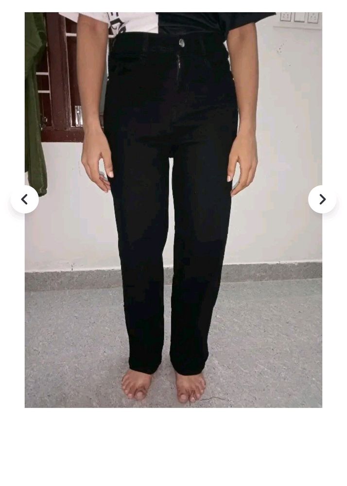 WOMEN HIGH WAIST BLACK JEANS