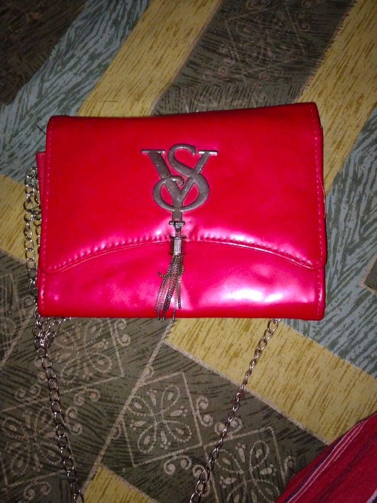 Red Clutch Sling Bag