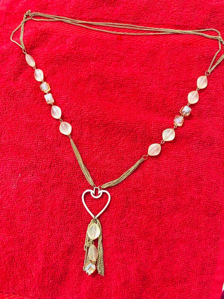 Heart Shaped Golden Necklace