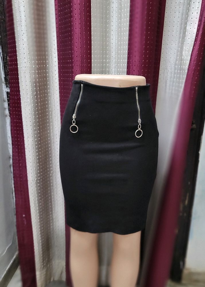 Black Suede Skirt