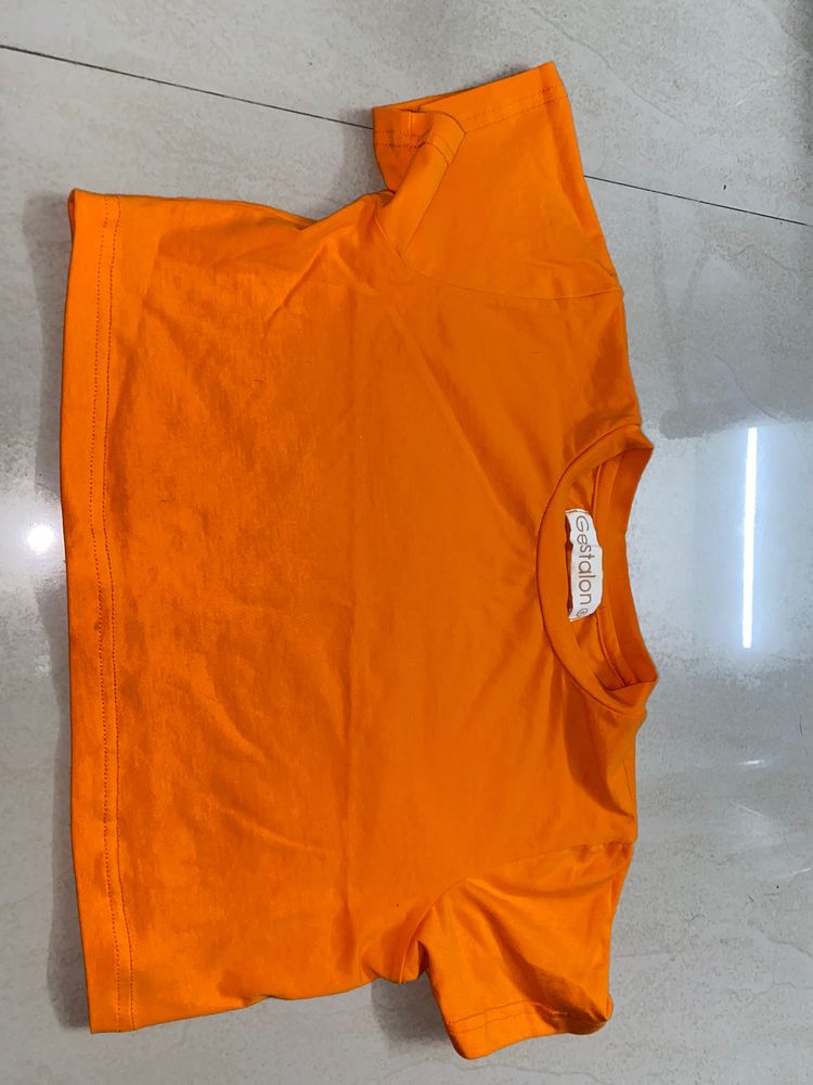 Orange Crop Top Best Fitting Ever !!!! Short Time Deal This Deal Is Having The Least Price For U Alll