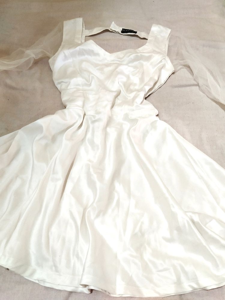 White Customized Dress From Designer Size Xs/s