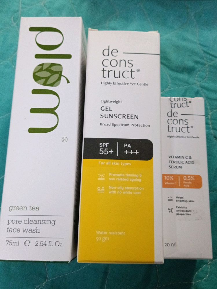 Combo Of Deconstruct Sunscreen,Serum & PlumFacewas