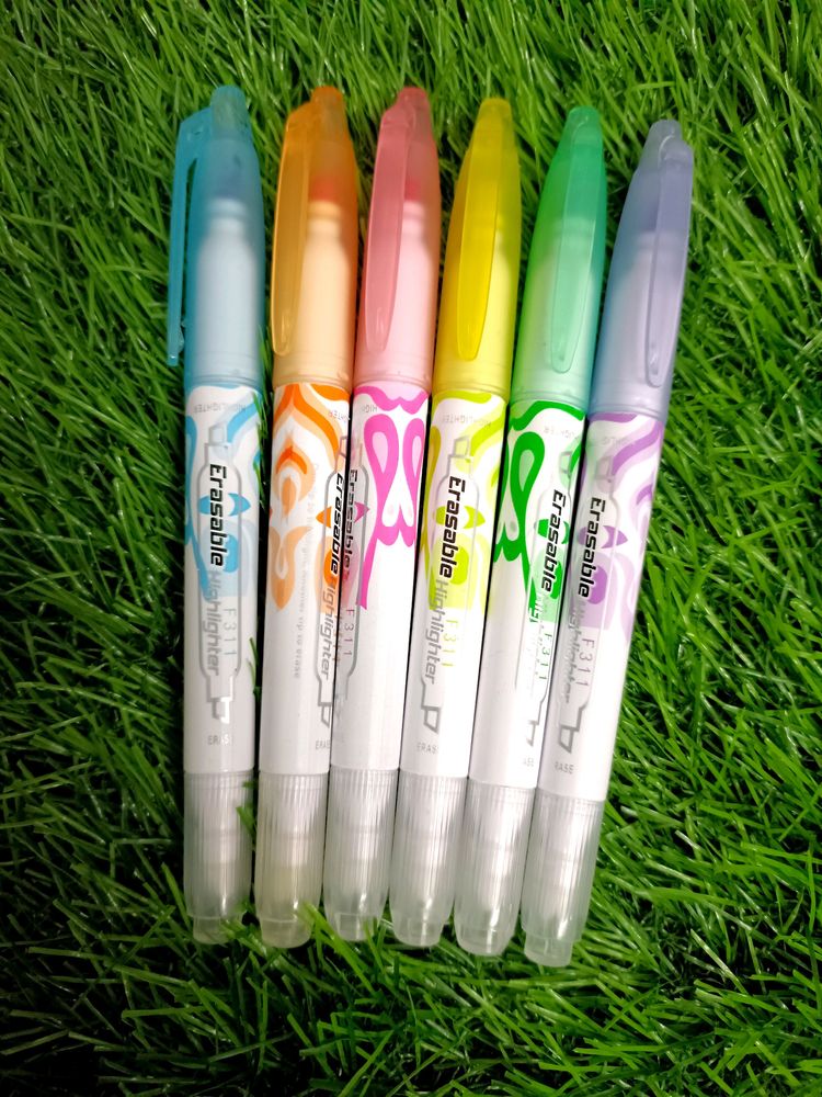 Set Of 6 Erasable Highlighters