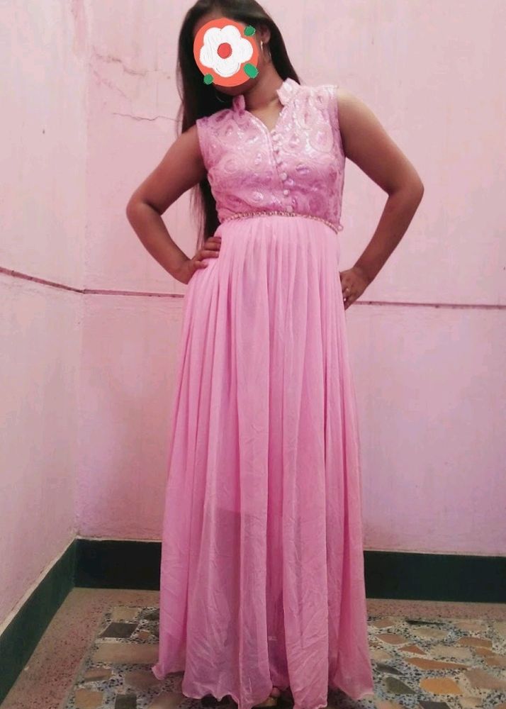 Beautiful Pink Gown For Girls