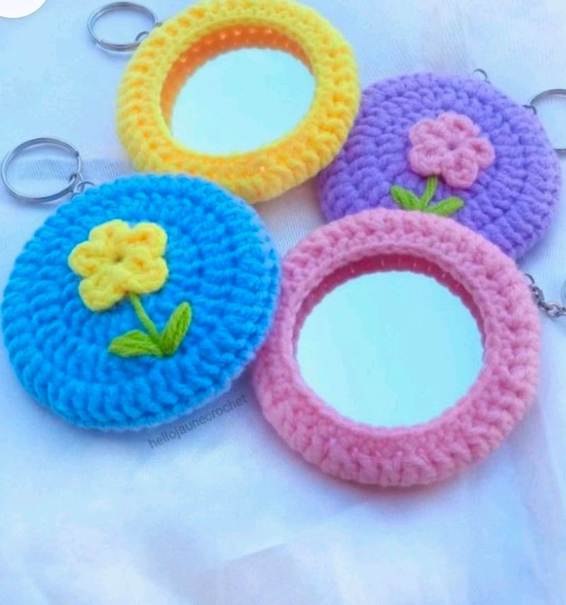 Crochet Mirror Keychain (any One)