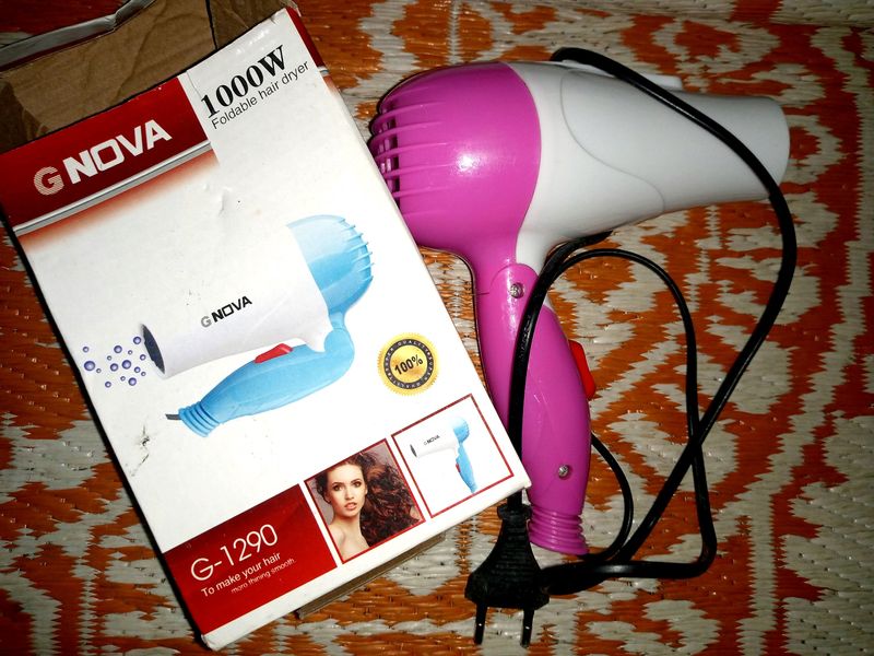 Foldable Pink Hair Dryer