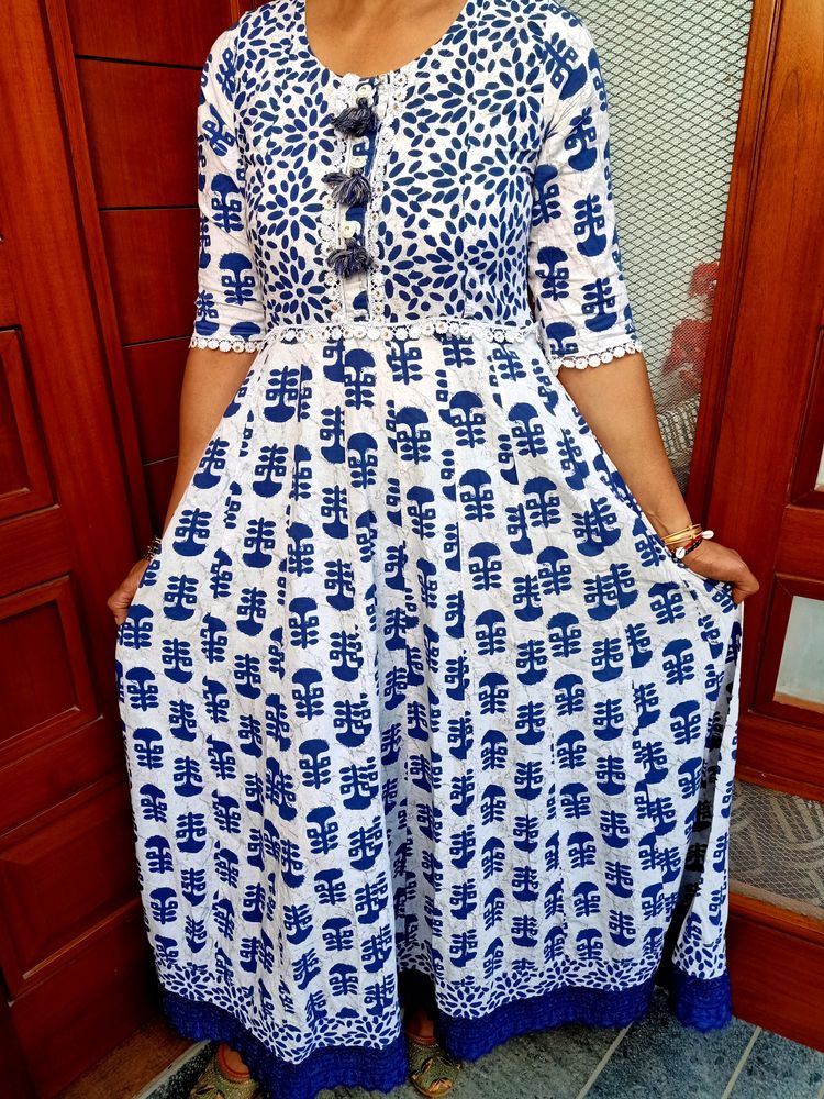 💙Beautiful Cotton Anarkali Style Kurti💙