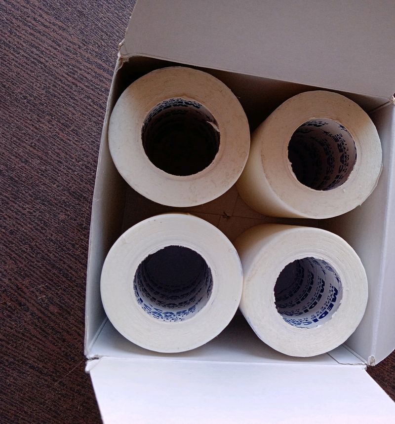 Surgical Tape - 4 rolls, Wid - 7.5 CM, Len - 9.1mt