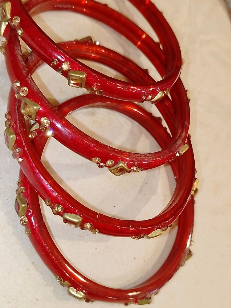 Red Bangle Set