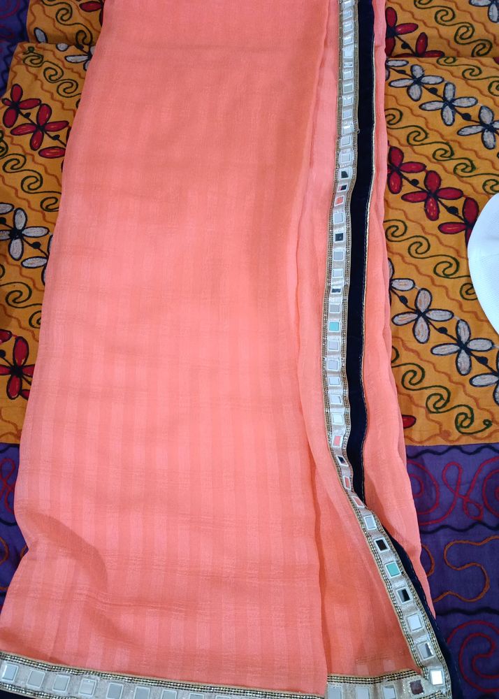 This Beautiful Saree Has Been Worn Twice.