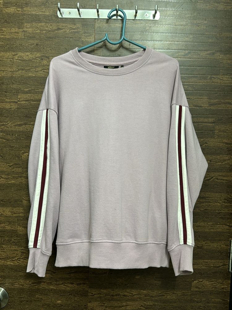 Women Lavender Solid Sweatshirt