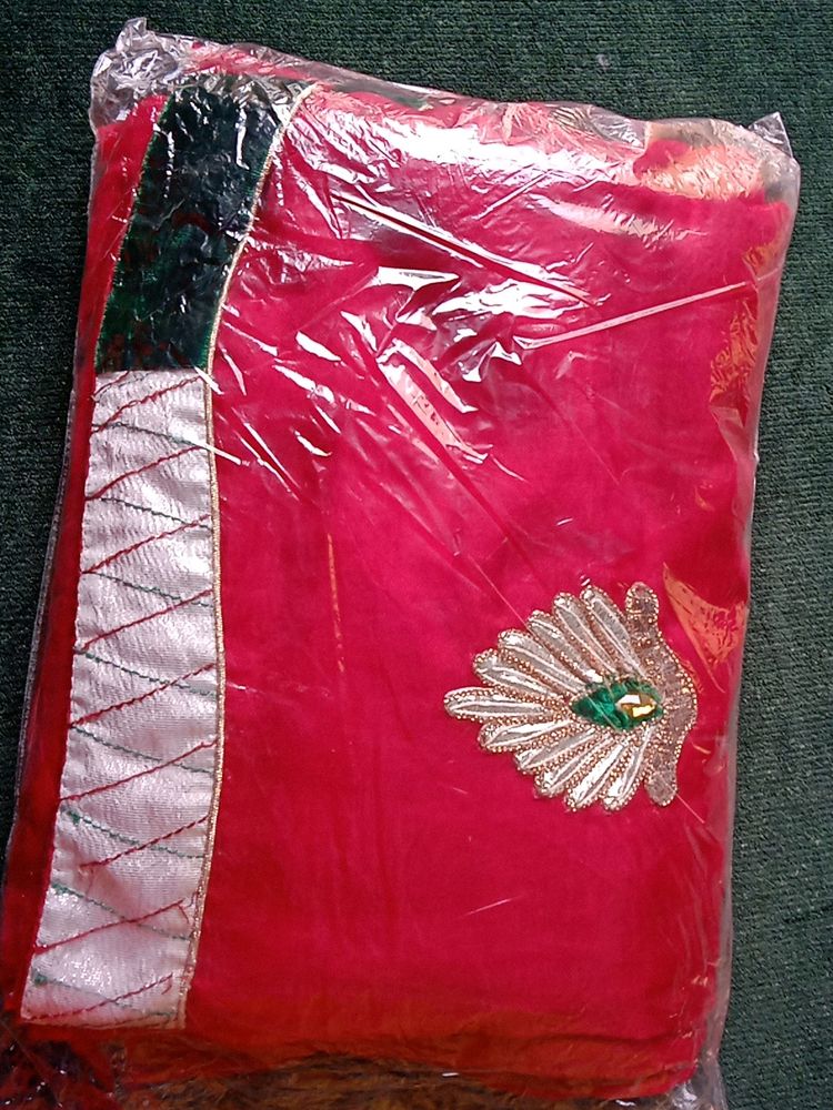 Partywear Red Saree