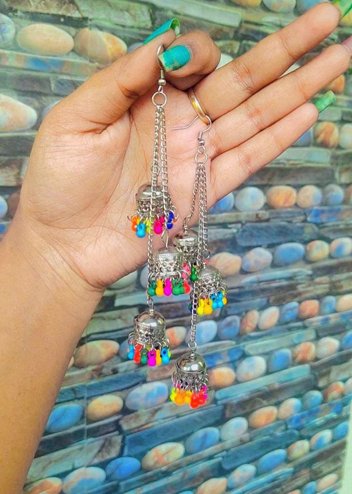 Grab This Trendy Stylist Oxidised  Long Earring