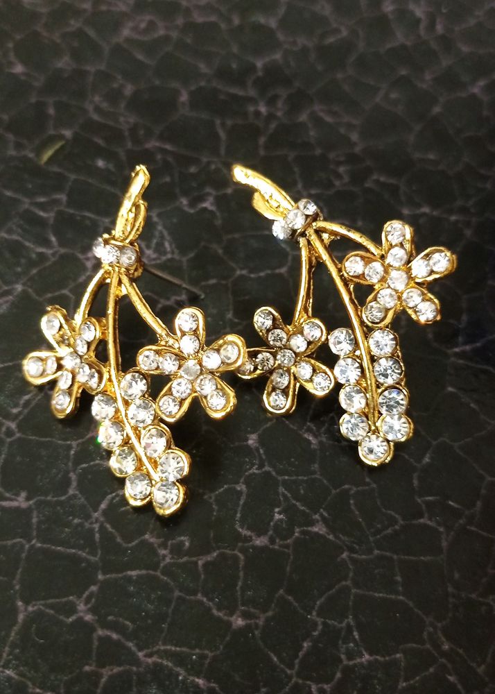 AD Golden Toned Earrings