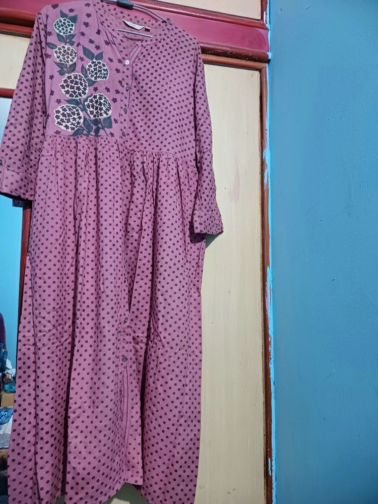 Max Long Kurta Dress,Openable Buttons