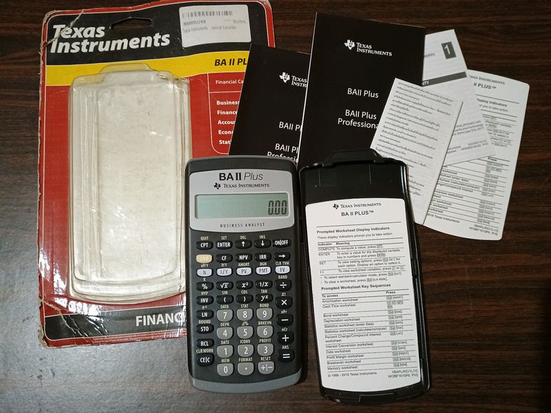 Texas Instruments BA 2 Plus Financial Calculator.