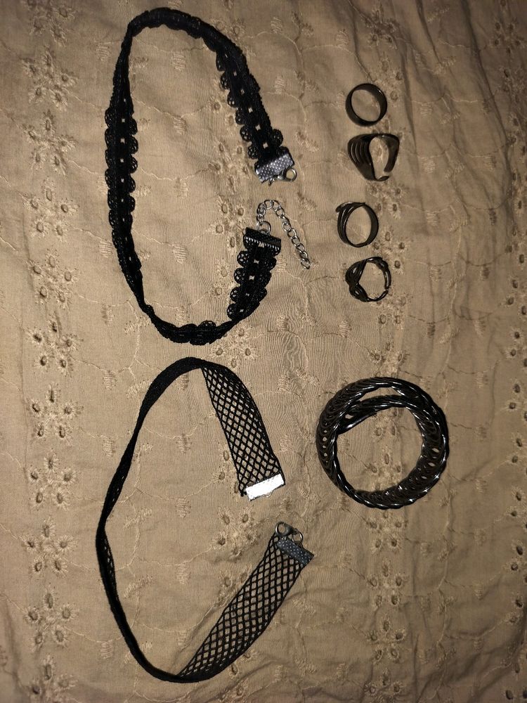 Grunge Jewellery Set (Gun Metal)