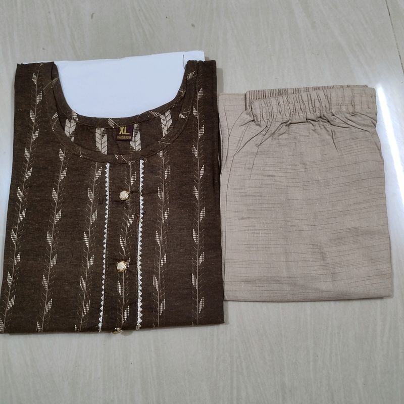 Khadi Cotton Top Pant Set