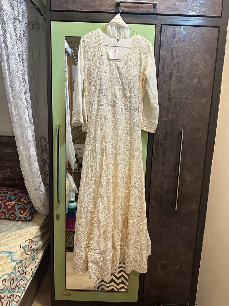 KTT Designer Embroidered Chikankari Anarkali