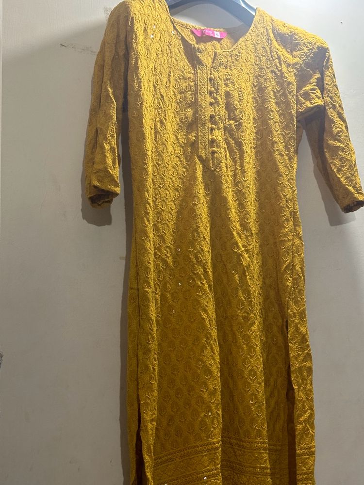 yellow kurti