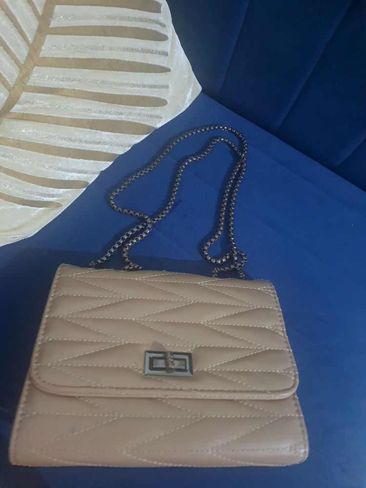 Beige Sling Bag