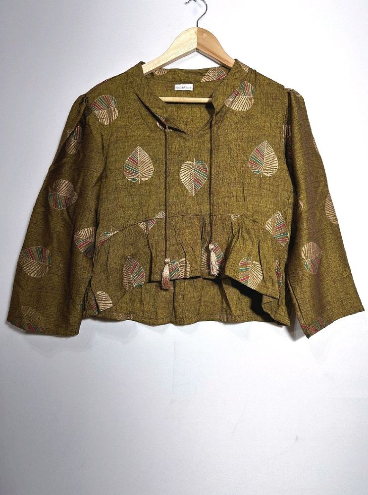 OLIVE GREE CROP TOP