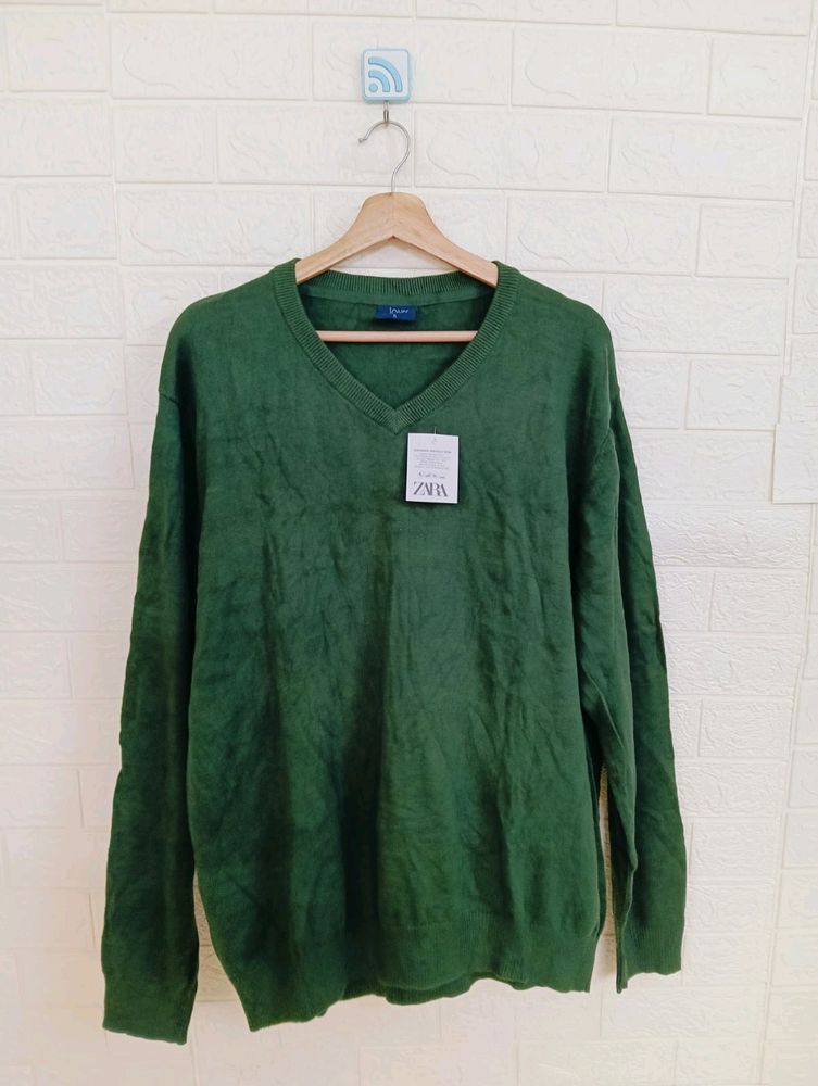 Mens Wool Green Sweater