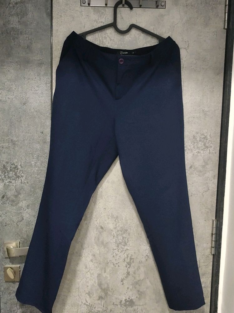 Navy Blue Formal Pants - Annabelle Pantaloons