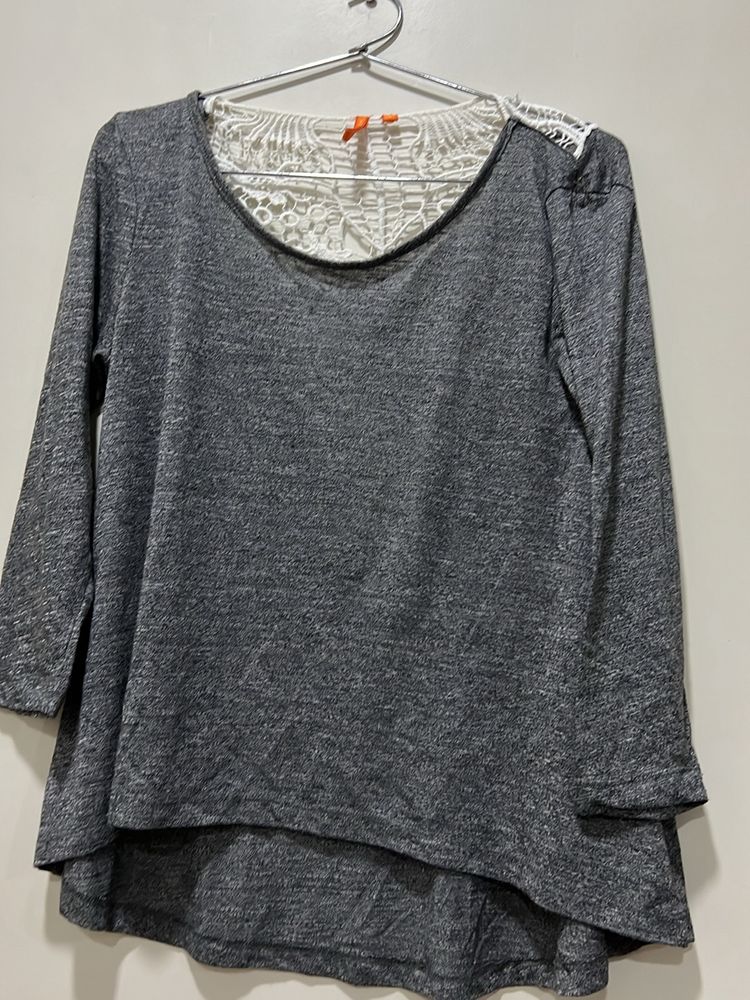 Grey Casual Top