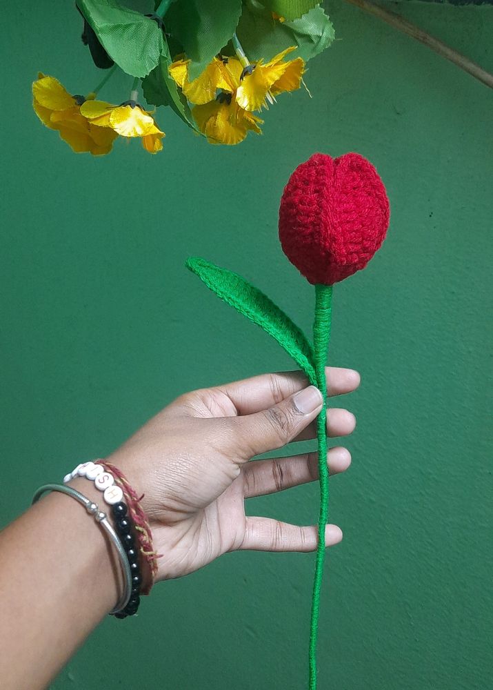 Crochet Red Tulips 🌷