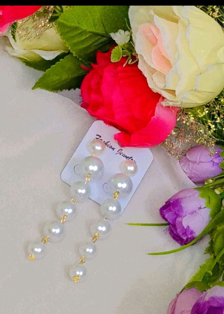 Long Pearl Earrings