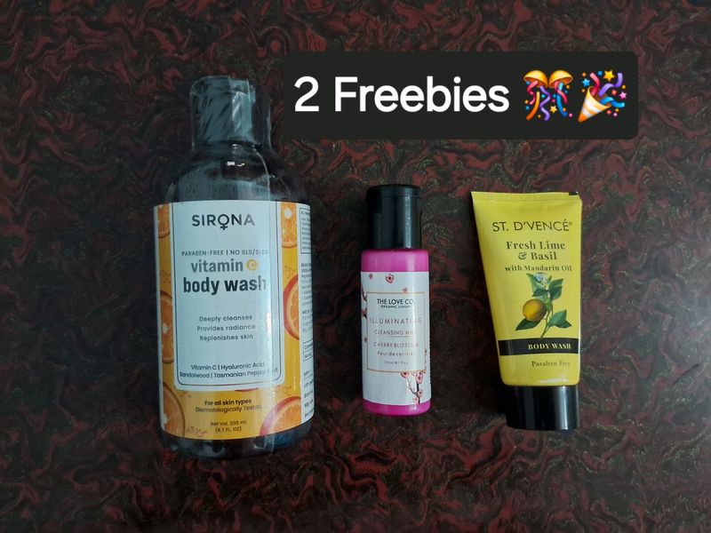 Sirona Vitmin C Body Wash With Two Freebies 🎉💥