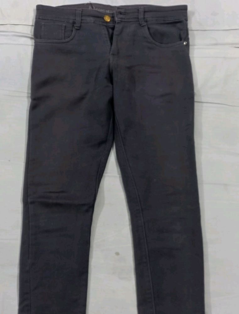 Black Poly Cotton Jeans