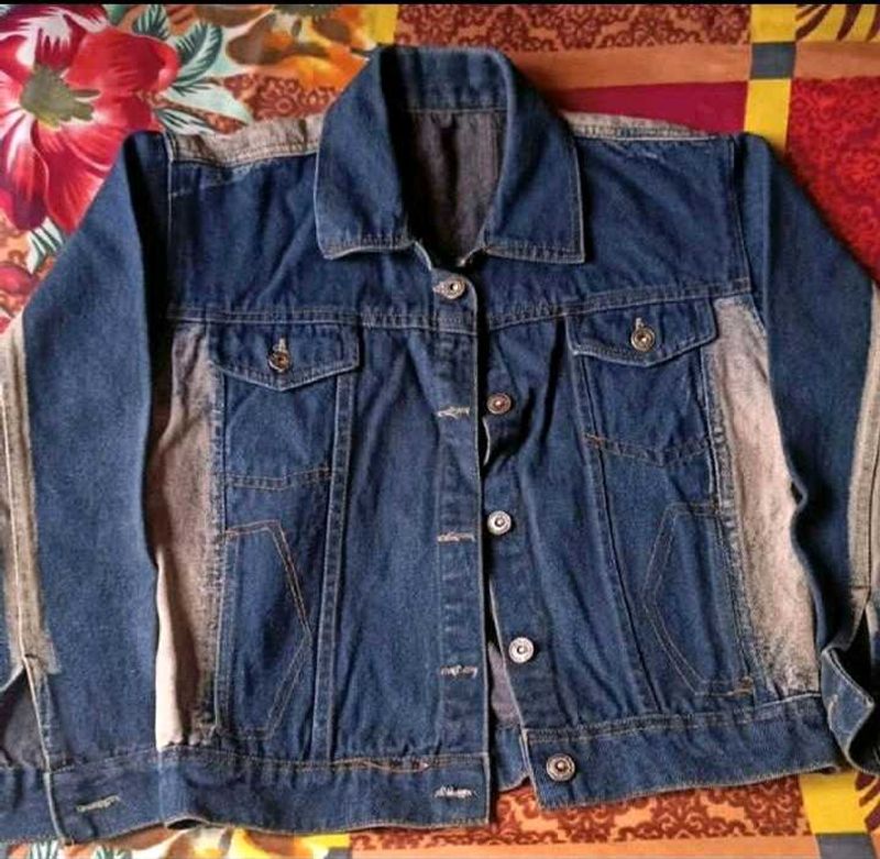 Girls Beautiful Denim Jacket Or Overcoat