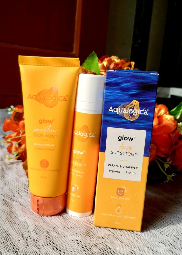 Combo Of Aqualogica Glow Sunscreen & Facewash